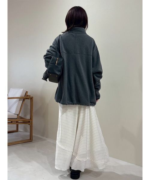 Mila Owen（ミラオーウェン）の「オーバーサイズフリースブルゾン（ブルゾン・レディース・ミント/アイボリー/グレー・F）」の7枚目の写真