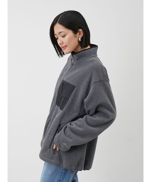 Mila Owen（ミラオーウェン）の「オーバーサイズフリースブルゾン（ブルゾン・レディース・ミント/アイボリー/グレー・F）」の9枚目の写真