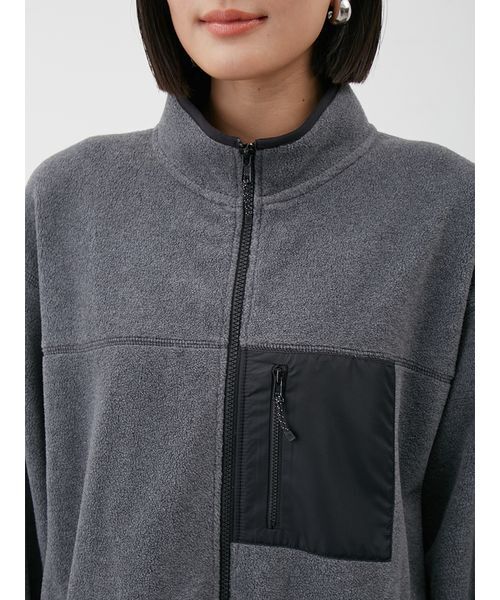 Mila Owen（ミラオーウェン）の「オーバーサイズフリースブルゾン（ブルゾン・レディース・ミント/アイボリー/グレー・F）」の11枚目の写真