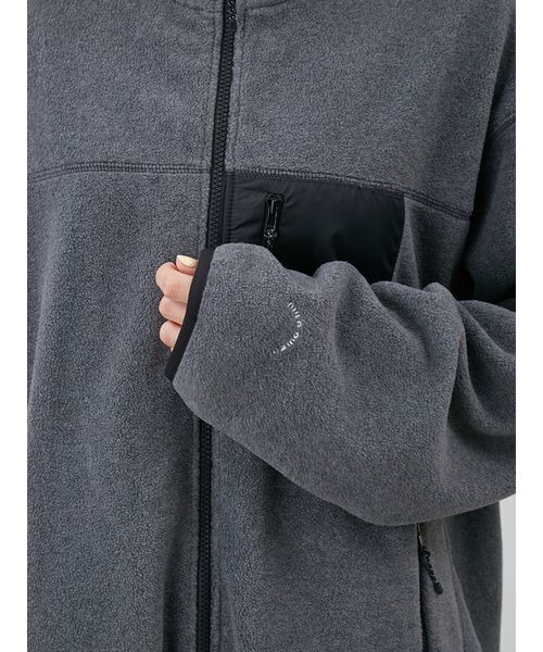 Mila Owen（ミラオーウェン）の「オーバーサイズフリースブルゾン（ブルゾン・レディース・ミント/アイボリー/グレー・F）」の12枚目の写真