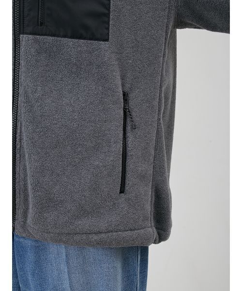 Mila Owen（ミラオーウェン）の「オーバーサイズフリースブルゾン（ブルゾン・レディース・ミント/アイボリー/グレー・F）」の14枚目の写真