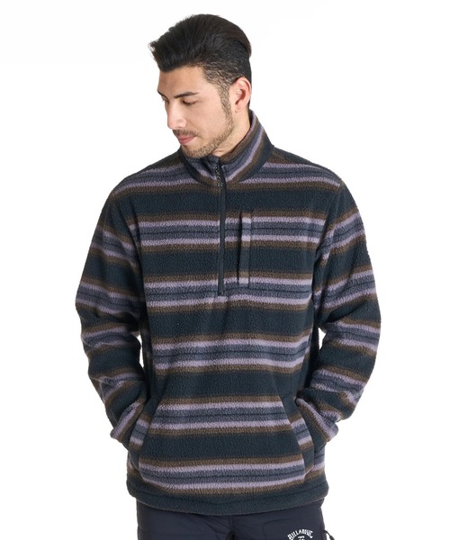 BILLABONG（ビラボン）の「BILLABONG メンズ 24A411507-BOUNDARY MOCK スウェットジャケット 【2025年秋冬モデル】/ビラボンハーフジップドローコード付きハイネックフリースブルゾン（その他アウター・メンズ・ブラック/ブルー/マルチ・MEDIUM/LARGE/X-LARGE）」の2枚目の写真