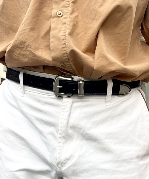 Wrangler（ラングラー）の「Wrangler / WESTERN BELT / WA1001（ベルト・メンズ・キャメル/ブラック・FREE）」の2枚目の写真