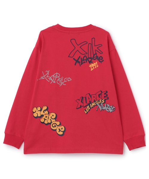 XLARGE KIDS(エクストララージキッズ)の「総柄グラフィティ長袖Tシャツ(Tシャツ/カットソー・キッズ・ブラック/レッド/ホワイト・130cm/110cm/120cm/140cm/90cm/100cm/80cm)」の15枚目の写真