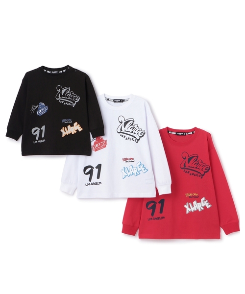 XLARGE KIDS(エクストララージキッズ)の「総柄グラフィティ長袖Tシャツ(Tシャツ/カットソー・キッズ・ブラック/レッド/ホワイト・130cm/110cm/120cm/140cm/90cm/100cm/80cm)」の20枚目の写真