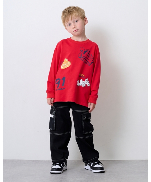 XLARGE KIDS(エクストララージキッズ)の「総柄グラフィティ長袖Tシャツ(Tシャツ/カットソー・キッズ・ブラック/レッド/ホワイト・130cm/110cm/120cm/140cm/90cm/100cm/80cm)」の11枚目の写真