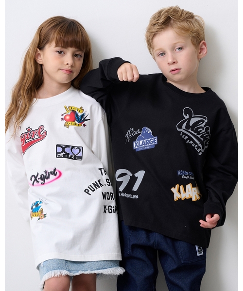 XLARGE KIDS(エクストララージキッズ)の「総柄グラフィティ長袖Tシャツ(Tシャツ/カットソー・キッズ・ブラック/レッド/ホワイト・130cm/110cm/120cm/140cm/90cm/100cm/80cm)」の12枚目の写真
