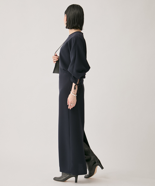 VERMEIL par iena(ヴェルメイユパーイエナ)の「ドルマンスリーブドレープワンピース(ワンピース・レディース・ブラック/ネイビー・40/38/36)」の12枚目の写真