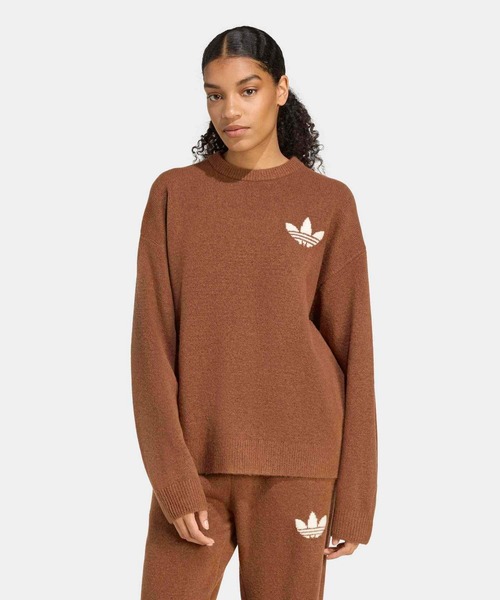 ニットトップ / アディダスオリジナルス ブラウン アディダス ニットトップ - ブラウン | アディダス ジャパン