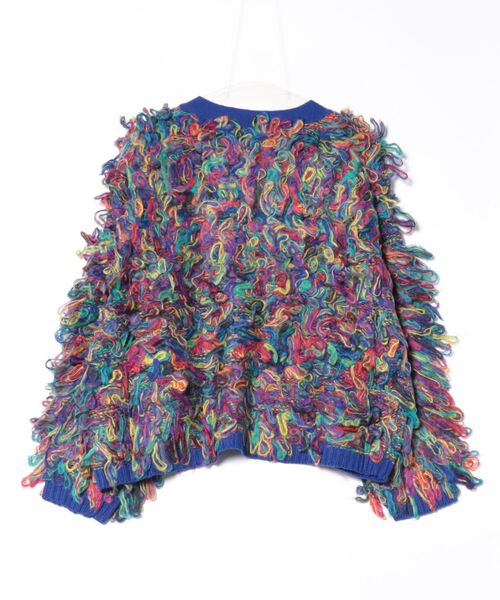 チャイハネ（チャイハネ）の「【チャイハネ】カラフルループニットカーディガン（カーディガン/ボレロ・レディース・レッド/イエロー/ブルー・FREE）」の4枚目の写真