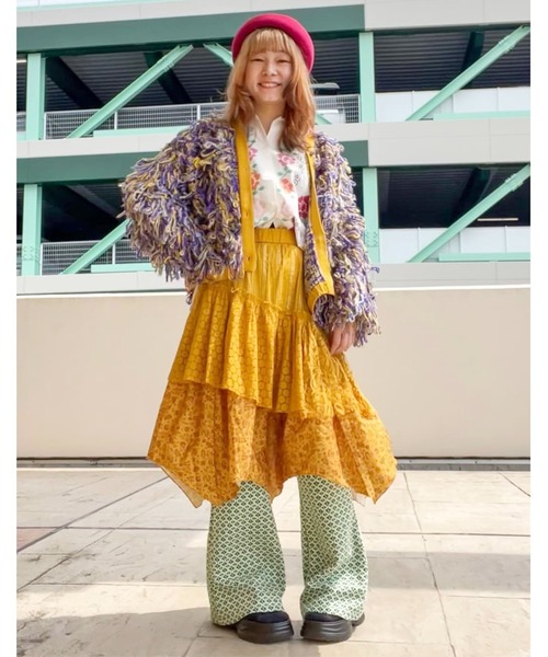 チャイハネ（チャイハネ）の「【チャイハネ】カラフルループニットカーディガン（カーディガン/ボレロ・レディース・レッド/イエロー/ブルー・FREE）」の7枚目の写真