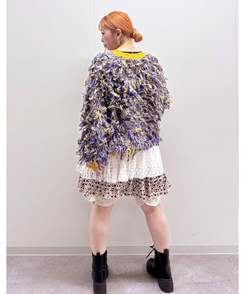 チャイハネ（チャイハネ）の「【チャイハネ】カラフルループニットカーディガン（カーディガン/ボレロ・レディース・レッド/イエロー/ブルー・FREE）」の13枚目の写真