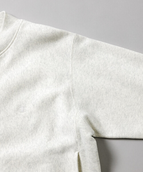 Champion(チャンピオン)の「Champion/チャンピオン 別注 REVERSE WEAVE SNAP SWEAT JACKET/リバースウィーブ スナップ スウェット ジャケット/ノーカラー ジャケット(スウェット・メンズ・その他1/ライトグレー/ブラック・SMALL/MEDIUM/LARGE)」の9枚目の写真