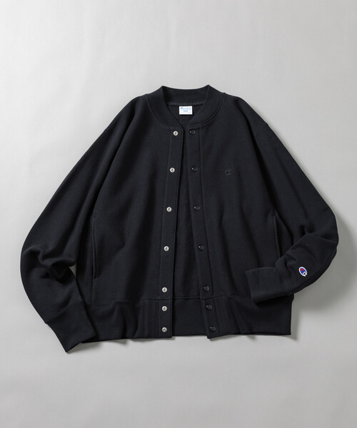 Champion(チャンピオン)の「Champion/チャンピオン 別注 REVERSE WEAVE SNAP SWEAT JACKET/リバースウィーブ スナップ スウェット ジャケット/ノーカラー ジャケット(スウェット・メンズ・その他1/ライトグレー/ブラック・SMALL/MEDIUM/LARGE)」の20枚目の写真