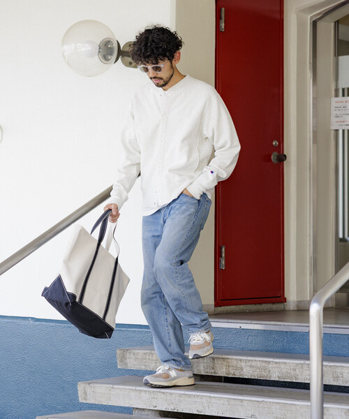 Champion(チャンピオン)の「Champion/チャンピオン 別注 REVERSE WEAVE SNAP SWEAT JACKET/リバースウィーブ スナップ スウェット ジャケット/ノーカラー ジャケット(スウェット・メンズ・その他1/ライトグレー/ブラック・SMALL/MEDIUM/LARGE)」の16枚目の写真