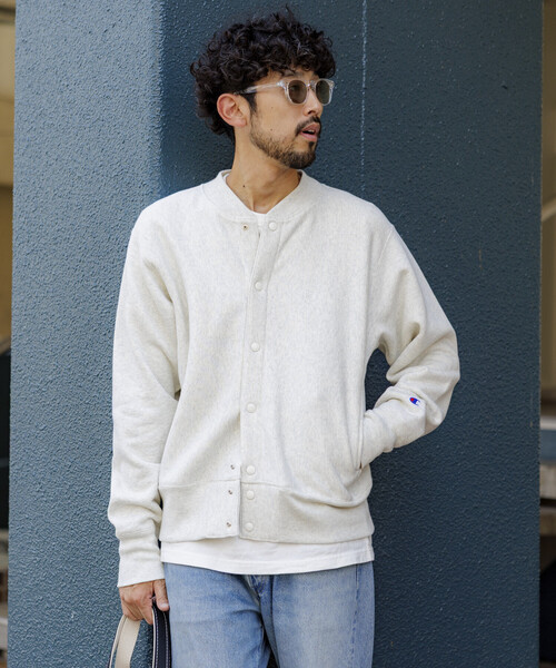 セール】Champion/チャンピオン 別注 REVERSE WEAVE SNAP SWEAT JACKET