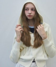 Birthday room（バースデイルーム）の「スターダブルジップニットパーカー/Star double zip knit hoodie（パーカー・レディース）」