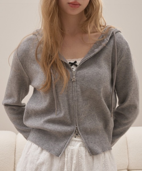Jaded London レリックニット ダブルジップ パーカー y2k Jaded London レリックニット ダブルジップ パーカー y2kの通販