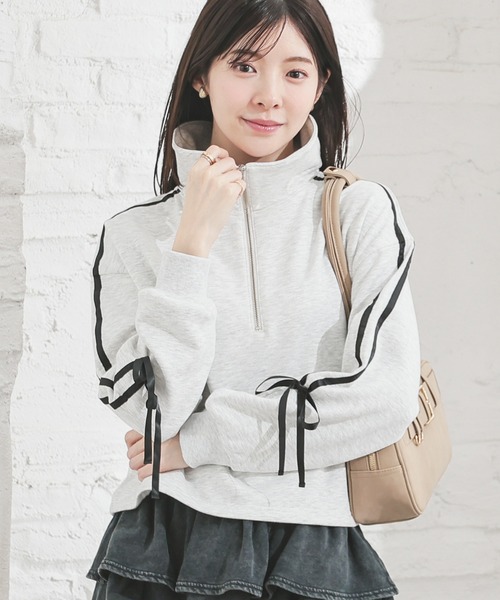 ハニぽか】ハーフジップトップス（スウェット）｜Honeys（ハニーズ）の