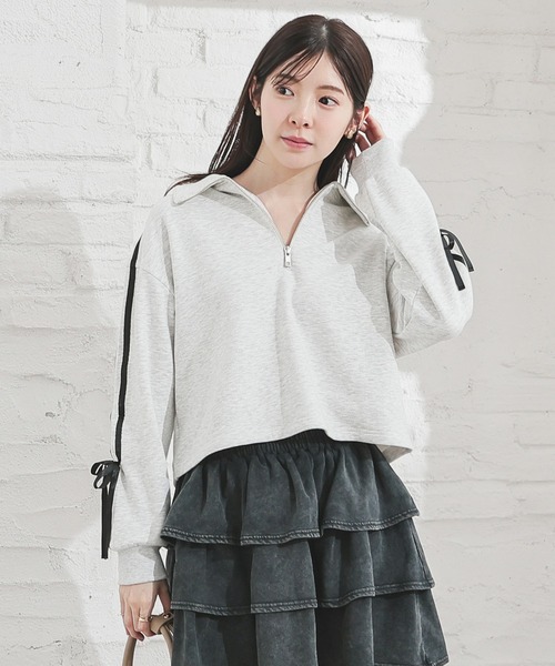 ハニぽか】ハーフジップトップス（スウェット）｜Honeys（ハニーズ）の