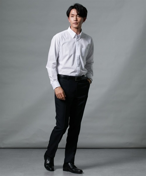 nissen(ニッセン)の「【抗菌防臭・形態安定】ボタンダウン長袖ワイシャツ (M~5Lサイズ)(ビジネスシャツ・メンズ・ホワイト・M1/M2/L1/L2/L3/L4/LL1/LL2/LL3/LL4/3L2/3L3/4L1/4L2/5L1/5L2/5L3/M3/M4/3L1)」の4枚目の写真