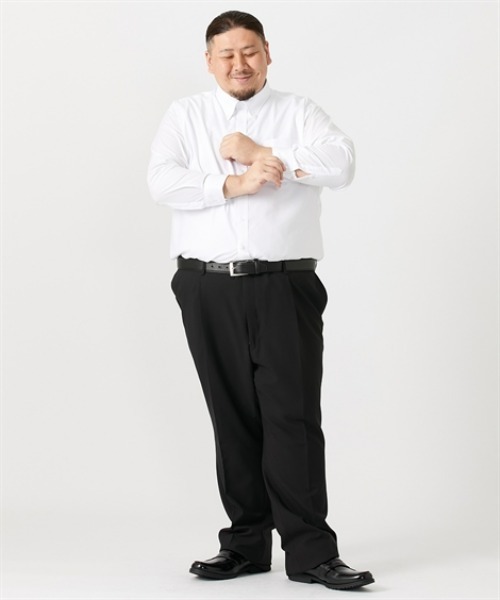 nissen(ニッセン)の「【抗菌防臭・形態安定】ボタンダウン長袖ワイシャツ (M~5Lサイズ)(ビジネスシャツ・メンズ・ホワイト・M1/M2/L1/L2/L3/L4/LL1/LL2/LL3/LL4/3L2/3L3/4L1/4L2/5L1/5L2/5L3/M3/M4/3L1)」の5枚目の写真