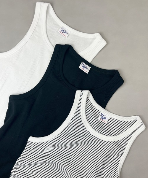 MILLER(ミラー)の「【Robert P. Miller】ロバート・ピー・ミラー 3P パネルリブ タンクトップ 3枚組 133C(タンクトップ・メンズ・ホワイト/ブラック/その他1/その他2・M/XL/L)」の4枚目の写真