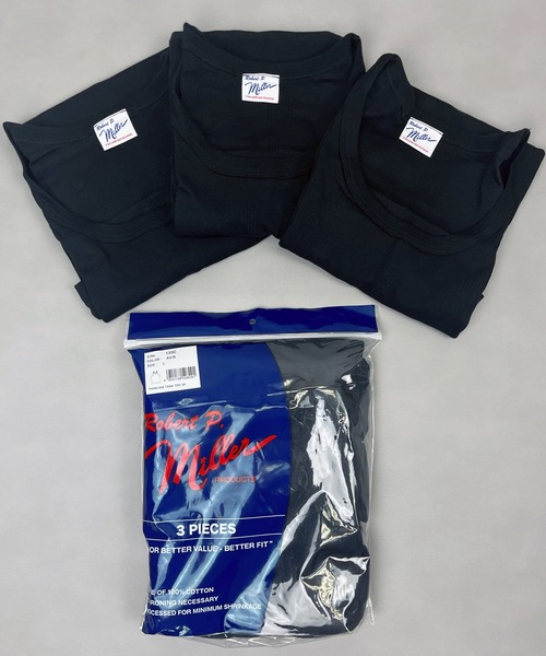 MILLER(ミラー)の「【Robert P. Miller】ロバート・ピー・ミラー 3P パネルリブ タンクトップ 3枚組 133C(タンクトップ・メンズ・ホワイト/ブラック/その他1/その他2・M/XL/L)」の2枚目の写真