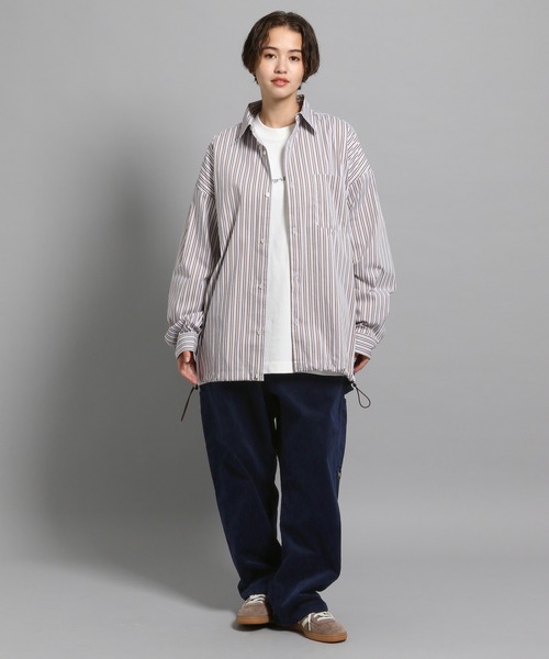 GEORGE'S（ジョージズ）の「ストライプシャツアウター（シャツ/ブラウス・メンズ・ベージュ/ライトブルー・MEDIUM/LARGE）」の3枚目の写真