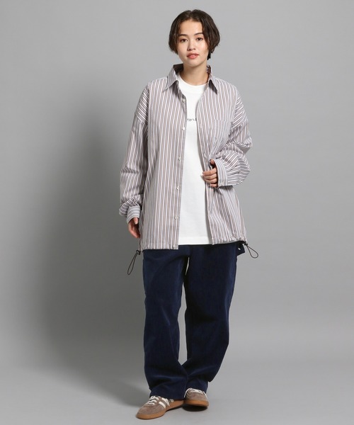 GEORGE'S（ジョージズ）の「ストライプシャツアウター（シャツ/ブラウス・メンズ・ベージュ/ライトブルー・MEDIUM/LARGE）」の4枚目の写真