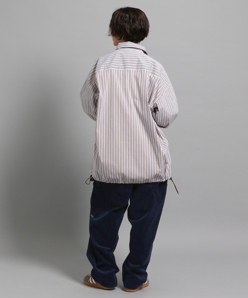 GEORGE'S（ジョージズ）の「ストライプシャツアウター（シャツ/ブラウス・メンズ・ベージュ/ライトブルー・MEDIUM/LARGE）」の6枚目の写真