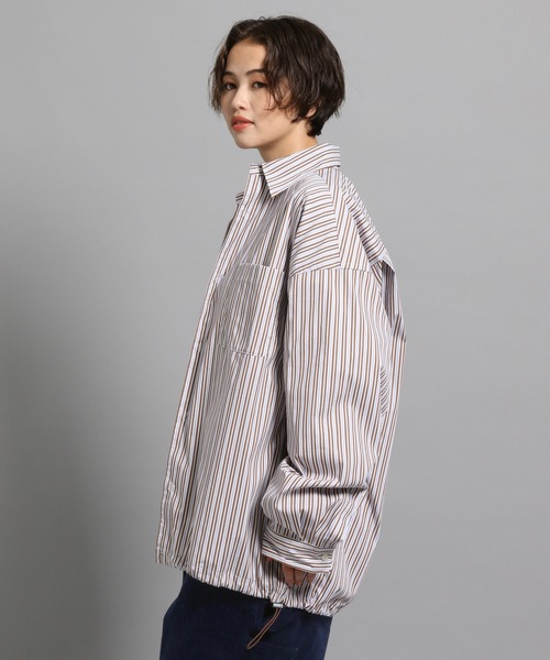 GEORGE'S（ジョージズ）の「ストライプシャツアウター（シャツ/ブラウス・メンズ・ベージュ/ライトブルー・MEDIUM/LARGE）」の9枚目の写真