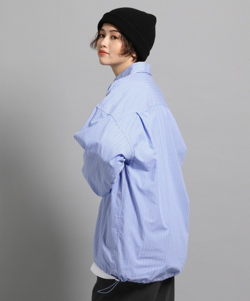 GEORGE'S（ジョージズ）の「ストライプシャツアウター（シャツ/ブラウス・メンズ・ベージュ/ライトブルー・MEDIUM/LARGE）」の18枚目の写真