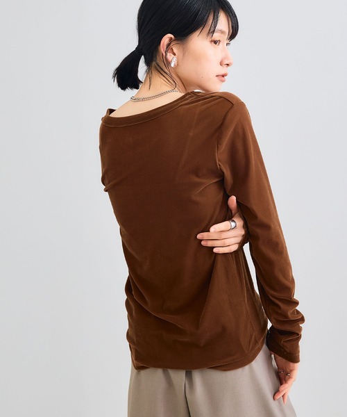 CROSS FUNCTION（クロスファンクション）の「《高通気性》エブ楽 2wayスキンベロアトップス【CROSS FUNCTION/クロスファンクション】（Tシャツ/カットソー・レディース・ブラウン/グレー/ダークブルー・LL/M/L）」の22枚目の写真