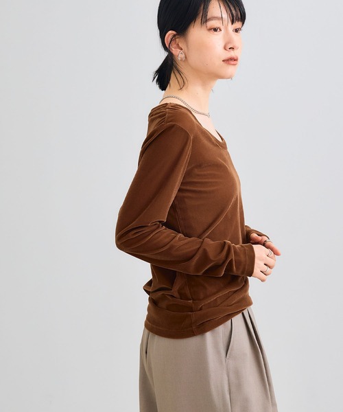 CROSS FUNCTION（クロスファンクション）の「《高通気性》エブ楽 2wayスキンベロアトップス【CROSS FUNCTION/クロスファンクション】（Tシャツ/カットソー・レディース・ブラウン/グレー/ダークブルー・LL/M/L）」の18枚目の写真