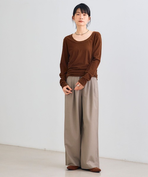 CROSS FUNCTION（クロスファンクション）の「《高通気性》エブ楽 2wayスキンベロアトップス【CROSS FUNCTION/クロスファンクション】（Tシャツ/カットソー・レディース・ブラウン/グレー/ダークブルー・LL/M/L）」の19枚目の写真