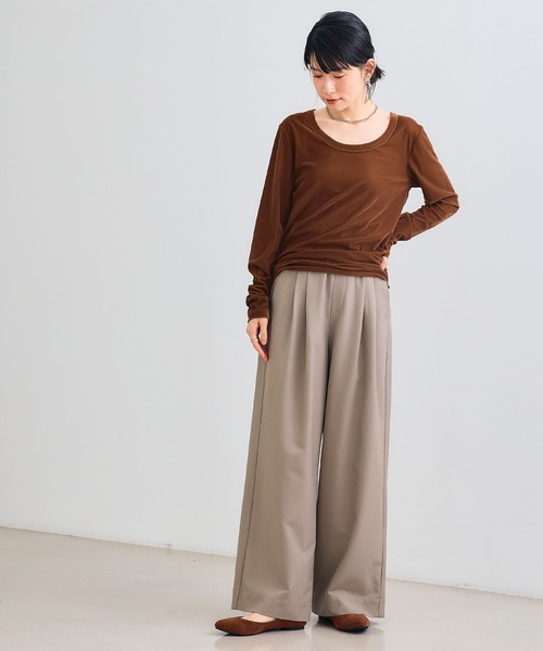 CROSS FUNCTION（クロスファンクション）の「《高通気性》エブ楽 2wayスキンベロアトップス【CROSS FUNCTION/クロスファンクション】（Tシャツ/カットソー・レディース・ブラウン/グレー/ダークブルー・LL/M/L）」の21枚目の写真