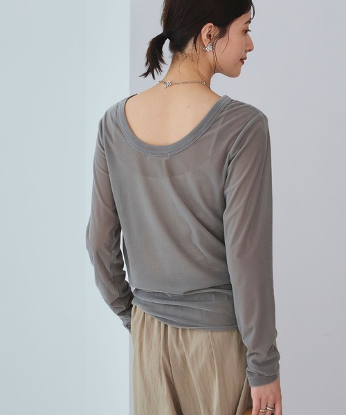 CROSS FUNCTION（クロスファンクション）の「《高通気性》エブ楽 2wayスキンベロアトップス【CROSS FUNCTION/クロスファンクション】（Tシャツ/カットソー・レディース・ブラウン/グレー/ダークブルー・LL/M/L）」の11枚目の写真