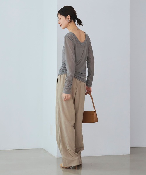 CROSS FUNCTION（クロスファンクション）の「《高通気性》エブ楽 2wayスキンベロアトップス【CROSS FUNCTION/クロスファンクション】（Tシャツ/カットソー・レディース・ブラウン/グレー/ダークブルー・LL/M/L）」の13枚目の写真