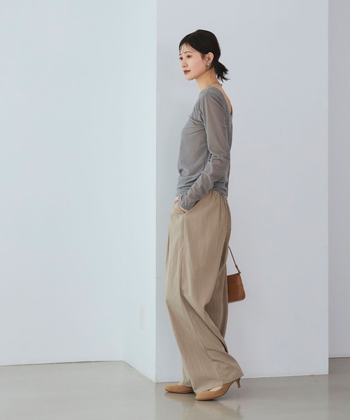 CROSS FUNCTION（クロスファンクション）の「《高通気性》エブ楽 2wayスキンベロアトップス【CROSS FUNCTION/クロスファンクション】（Tシャツ/カットソー・レディース・ブラウン/グレー/ダークブルー・LL/M/L）」の15枚目の写真