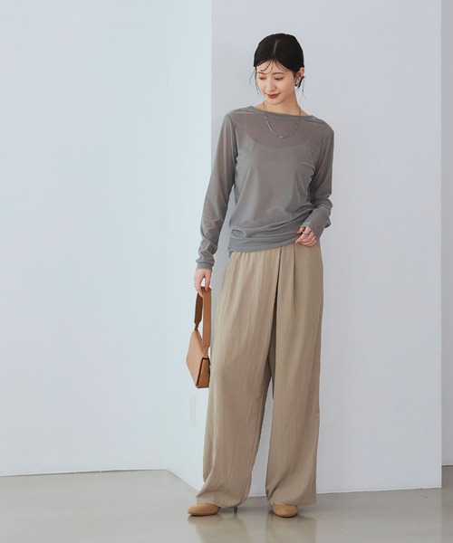 CROSS FUNCTION（クロスファンクション）の「《高通気性》エブ楽 2wayスキンベロアトップス【CROSS FUNCTION/クロスファンクション】（Tシャツ/カットソー・レディース・ブラウン/グレー/ダークブルー・LL/M/L）」の16枚目の写真