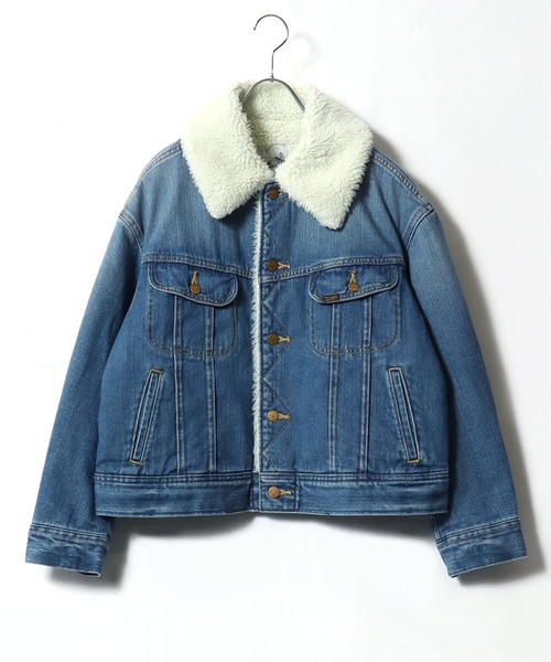 Lee（リー）の「Lee（リー）BOA STORMRIDER JACKET/ボアスートムライダースデニム・コーデュロイジャケット レディース（デニムジャケット・レディース・ダークブラウン/ブラウン/インディゴブルー/ワンウォッシュ・M/S）」の9枚目の写真