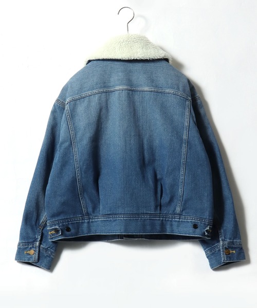 Lee（リー）の「Lee（リー）BOA STORMRIDER JACKET/ボアスートムライダースデニム・コーデュロイジャケット レディース（デニムジャケット・レディース・ダークブラウン/ブラウン/インディゴブルー/ワンウォッシュ・M/S）」の10枚目の写真