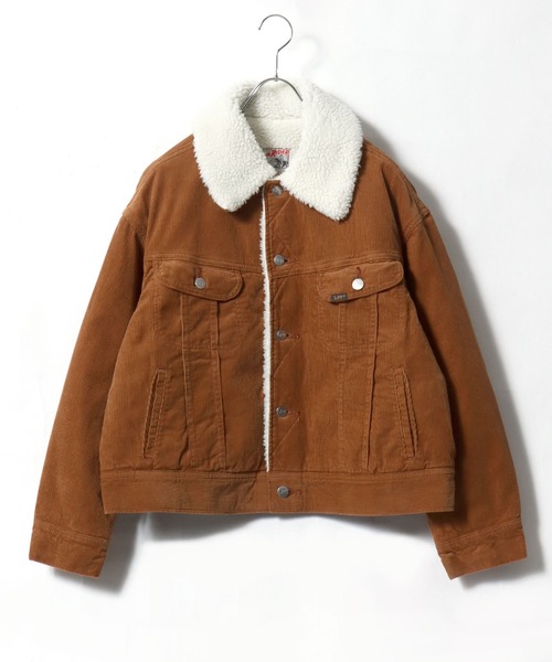 Lee（リー）の「Lee（リー）BOA STORMRIDER JACKET/ボアスートムライダースデニム・コーデュロイジャケット レディース（デニムジャケット・レディース・ダークブラウン/ブラウン/インディゴブルー/ワンウォッシュ・M/S）」の7枚目の写真