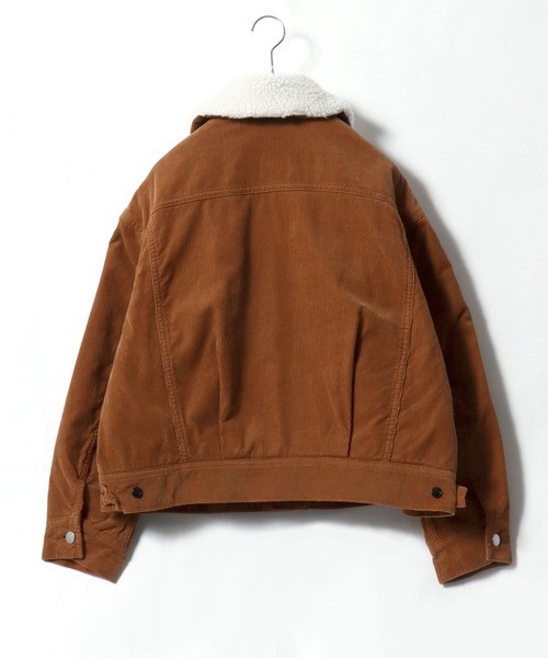 Lee（リー）の「Lee（リー）BOA STORMRIDER JACKET/ボアスートムライダースデニム・コーデュロイジャケット レディース（デニムジャケット・レディース・ダークブラウン/ブラウン/インディゴブルー/ワンウォッシュ・M/S）」の8枚目の写真