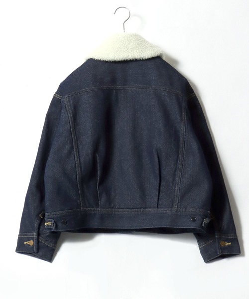 Lee（リー）の「Lee（リー）BOA STORMRIDER JACKET/ボアスートムライダースデニム・コーデュロイジャケット レディース（デニムジャケット・レディース・ダークブラウン/ブラウン/インディゴブルー/ワンウォッシュ・M/S）」の12枚目の写真