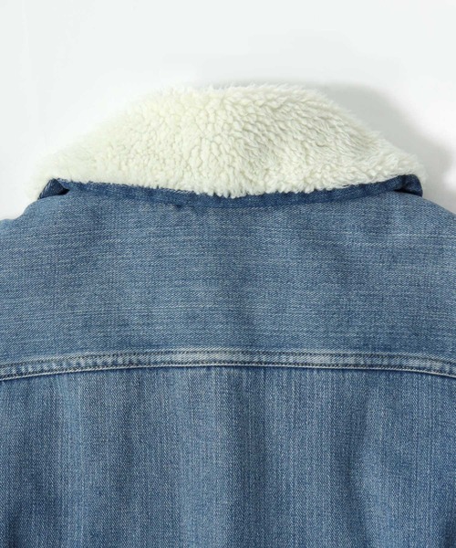 Lee（リー）の「Lee（リー）BOA STORMRIDER JACKET/ボアスートムライダースデニム・コーデュロイジャケット レディース（デニムジャケット・レディース・ダークブラウン/ブラウン/インディゴブルー/ワンウォッシュ・M/S）」の15枚目の写真