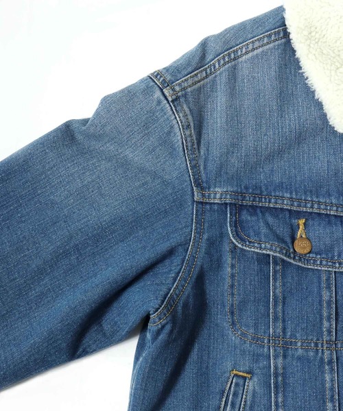 Lee（リー）の「Lee（リー）BOA STORMRIDER JACKET/ボアスートムライダースデニム・コーデュロイジャケット レディース（デニムジャケット・レディース・ダークブラウン/ブラウン/インディゴブルー/ワンウォッシュ・M/S）」の16枚目の写真
