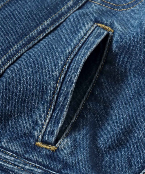 Lee（リー）の「Lee（リー）BOA STORMRIDER JACKET/ボアスートムライダースデニム・コーデュロイジャケット レディース（デニムジャケット・レディース・ダークブラウン/ブラウン/インディゴブルー/ワンウォッシュ・M/S）」の19枚目の写真