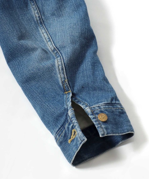 Lee（リー）の「Lee（リー）BOA STORMRIDER JACKET/ボアスートムライダースデニム・コーデュロイジャケット レディース（デニムジャケット・レディース・ダークブラウン/ブラウン/インディゴブルー/ワンウォッシュ・M/S）」の21枚目の写真